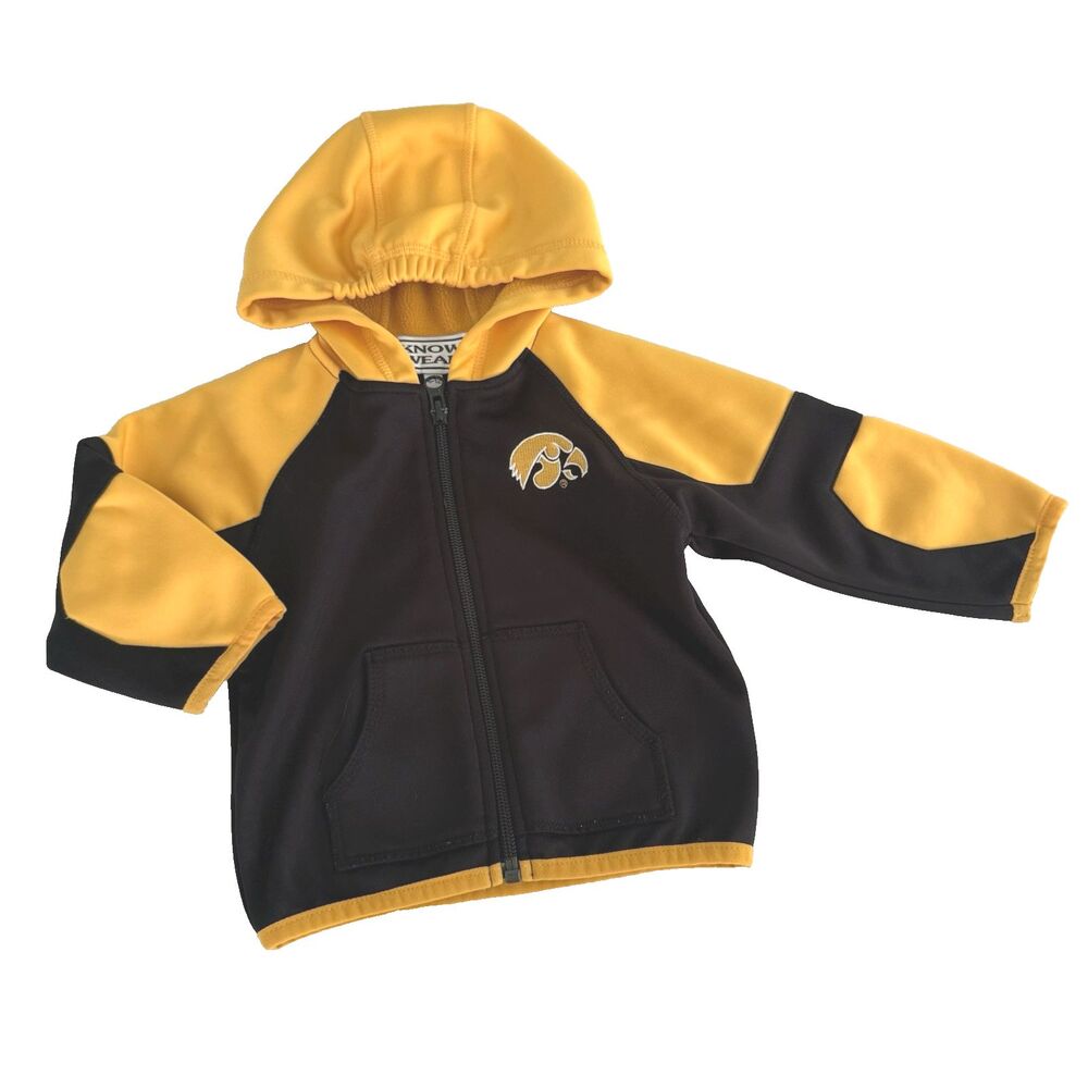 Iowa Hawkeyes Hoodie Baby Size 6M-12M Full Zip Sweatshirt Jacket Embroidered